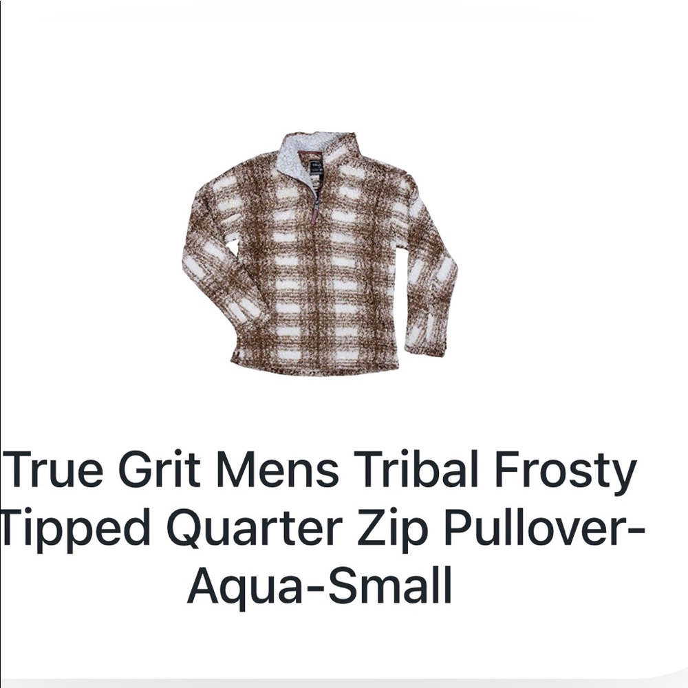 True Grit Men’s Frosty Tipped Pullover Aqua
